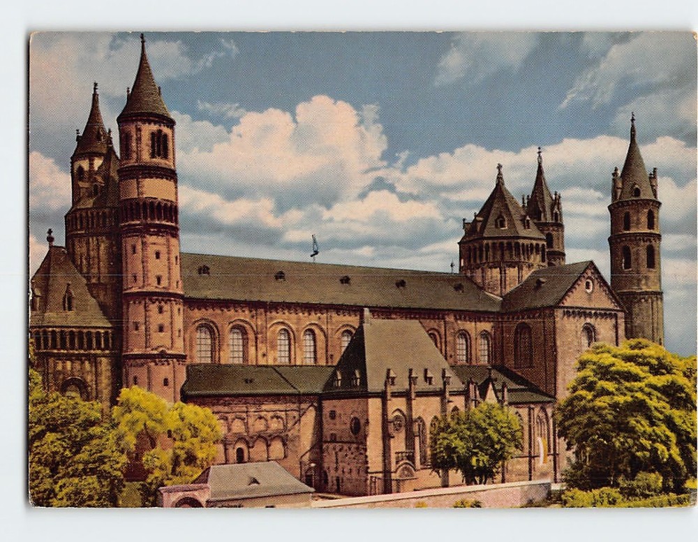 Postcard Worms Cathedral Germany