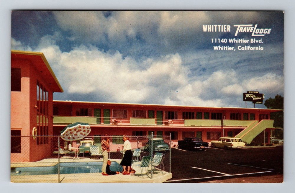 Whittier, CA-California, TraveLodge, Disneyland, Advertising Vintage Postcard