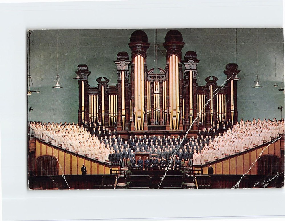Postcard Choir & Organ Mormon Tabernacle Salt Lake City Utah USA