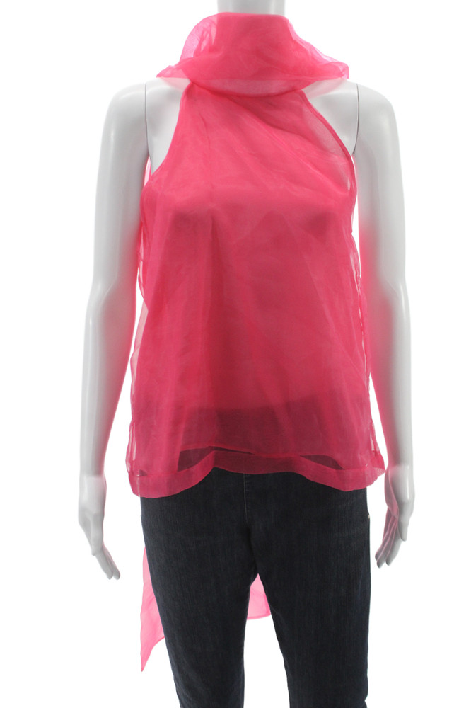 Zara Women Halter Sleeveless Tunic Tank Pink Polyester Summer Size XSFree Shipping in US $100+ Orders | $6.95 Orders Below
