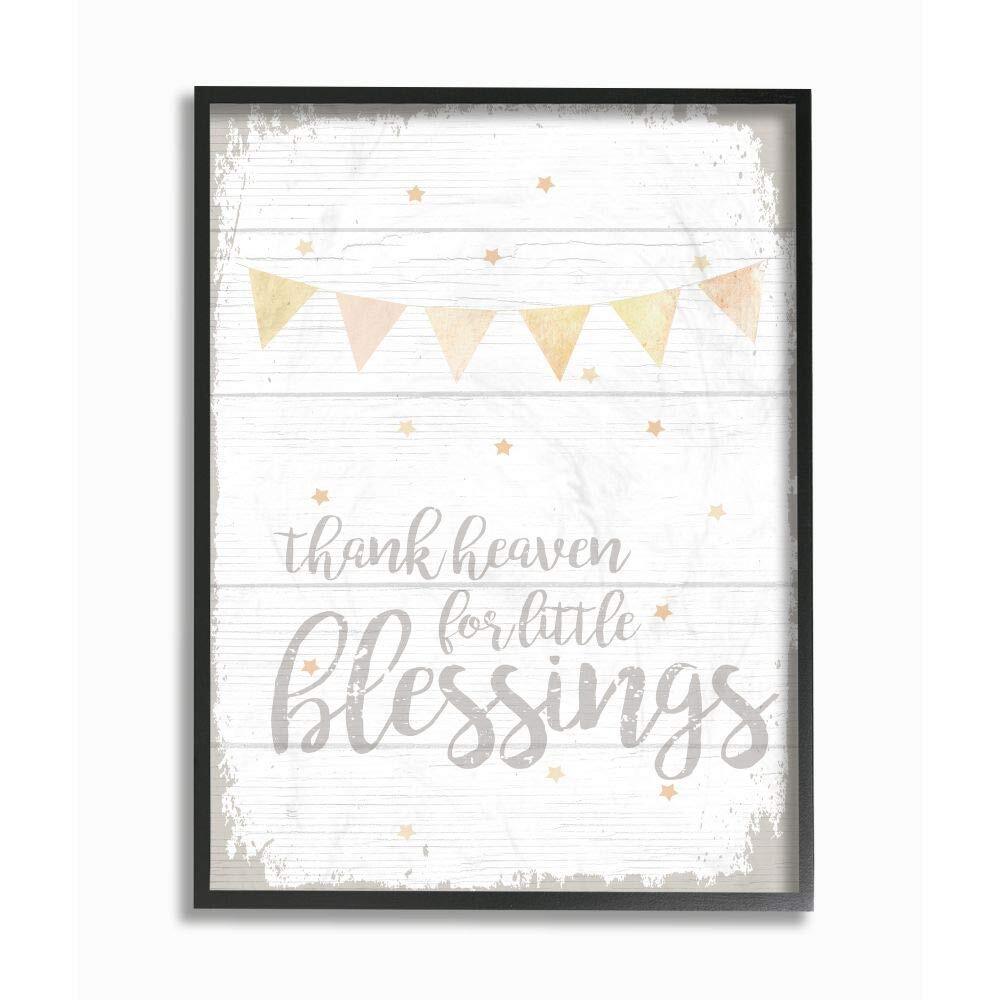 Thank Heaven Blessing Yellow Word, Design by Artist Daphne Polselli Wall Art,...