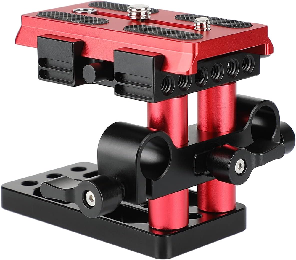 Quick Release Manfroto Base Plate Mount with Adjustable 15Mm Rail Block for Manf