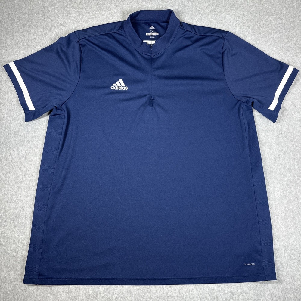 Adidas Men's Climacool Lightweight 1/4 Zip Pullover Short Sleeve Shirt Size 2XL