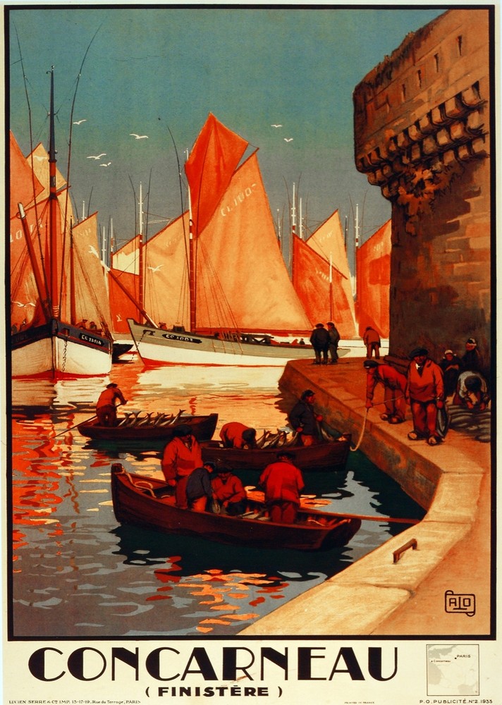 Carcaneau finistere Decorative Poster.Fine Graphic Art Design.Room decor.2894