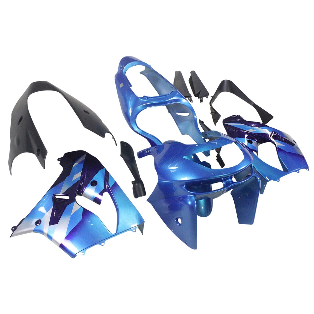 Blue Black Fairings for Kawasaki ZX9R Ninja ZX-9R 1998 1999 98 99 ABS Bodywork