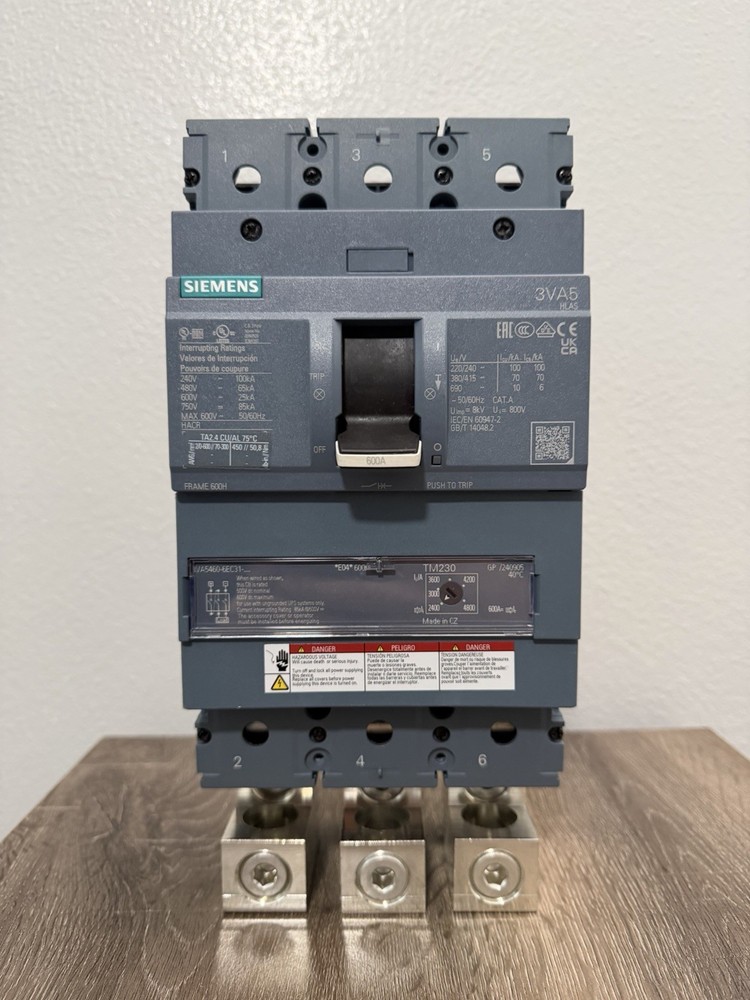 Siemens 3VA5 HLAS 600A Circuit Breaker 3 Pole