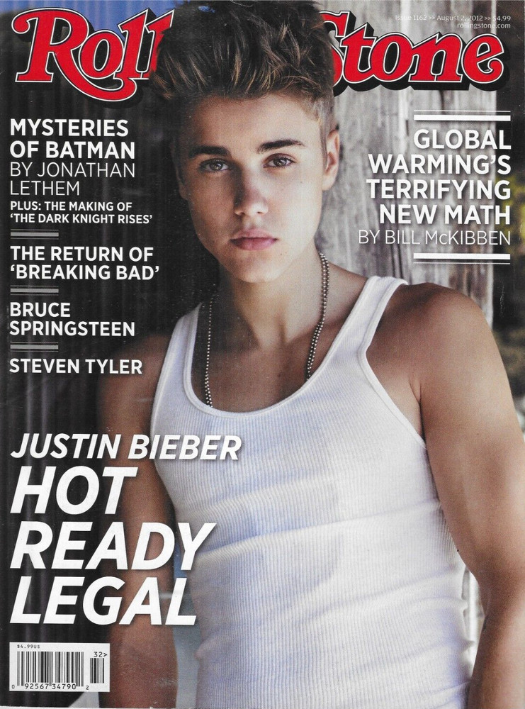 Rolling Stone Magazine Justin Bieber Climate Change Batman Steven Tyler 2012