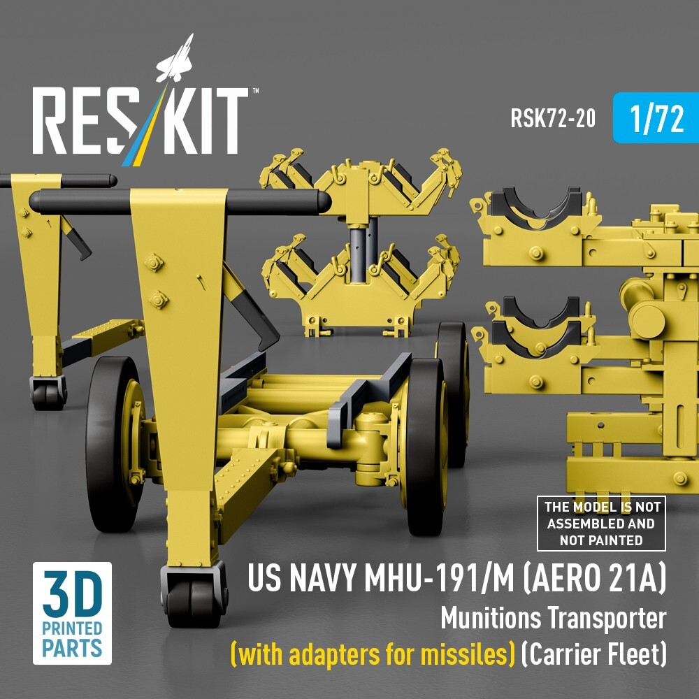 US Navy MHU-191/M AERO 21A Missile Munitions Transporter 1:72 Scale Model Kit