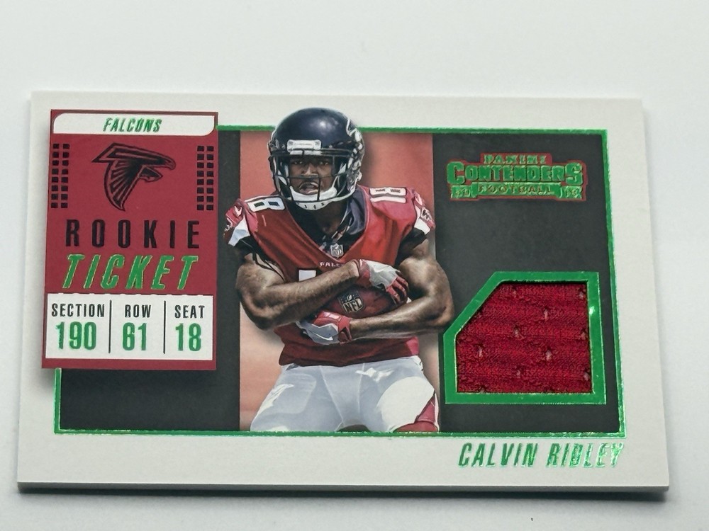 2018 Contenders - Calvin Ridley Rookie Ticket variation Green Foil Swatch