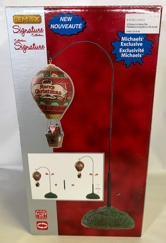 Lemax Animated Christmas Eve Balloon Ride Holiday Table Decoration #84353-image