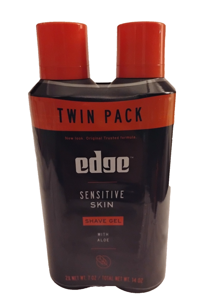 Edge Shave Gel Sensitive Skin for Men with aloe 7oz twin pack 14oz