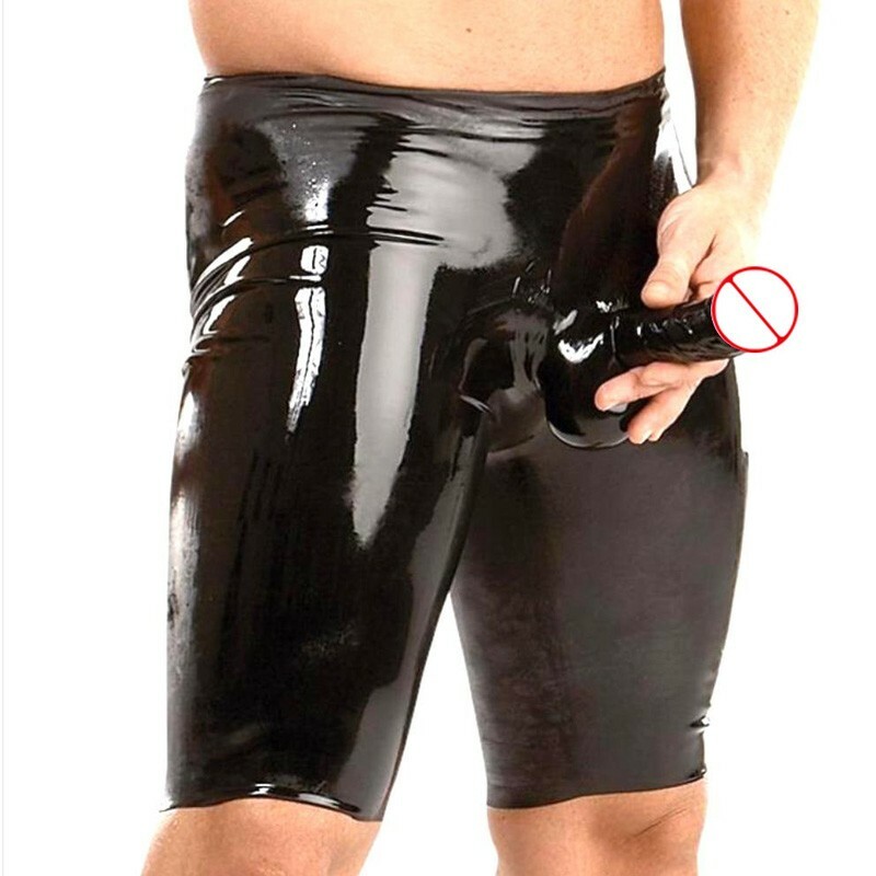 Men PU Leather Underwear Wet Look Boxer Briefs Shorts Pants Sheath Underpants US