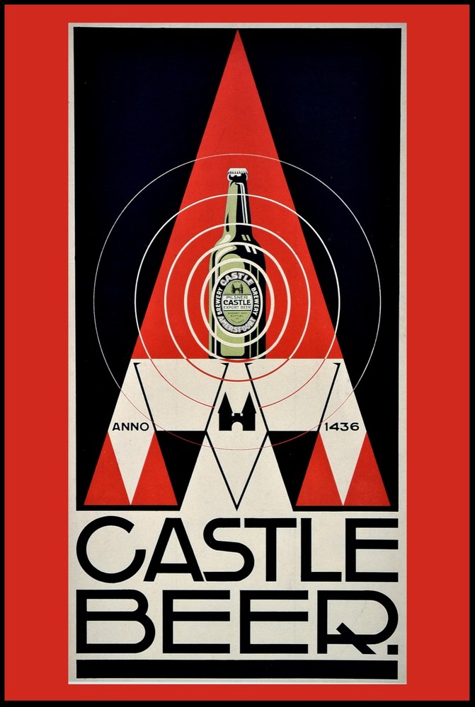 Castle Beer of 1936 bar Decorative Poster Graphic Art Design home wall art.4036