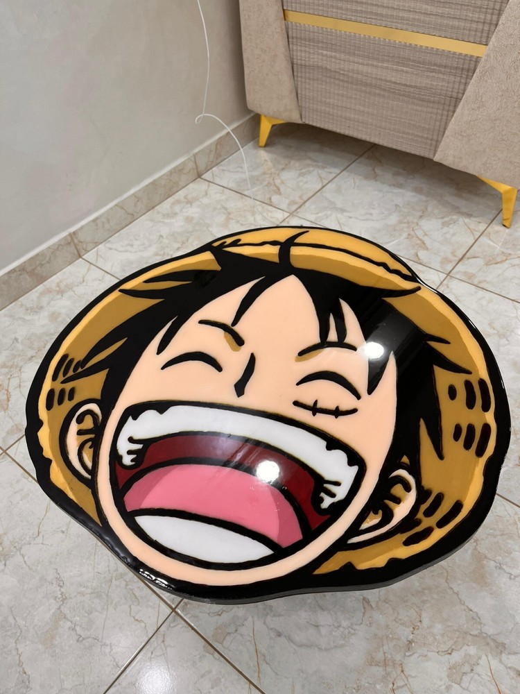 Customizable Handmade Luffy Epoxy Resin Coffee Table - One Piece Inspired