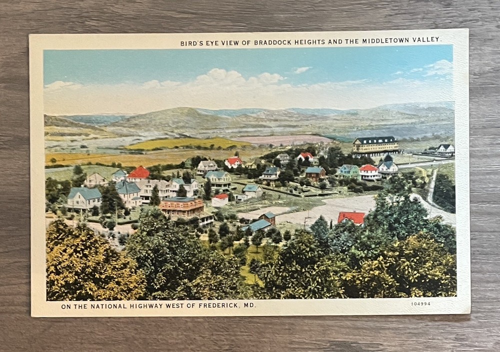 Braddock Heights and Middletown Valley, West Of Frederick Maryland MD Postcard