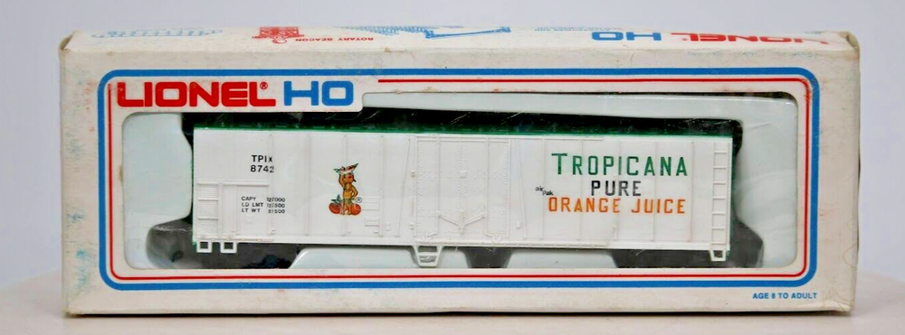 Lionel HO Scale #5-8742 Tropicana Box Car 1:87 Gauge In Box New Old Stock