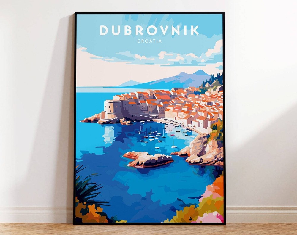 Dubrovnik Print Dubrovnik Poster Dubrovnik Art Croatia Print Dubrovnik Wall Art