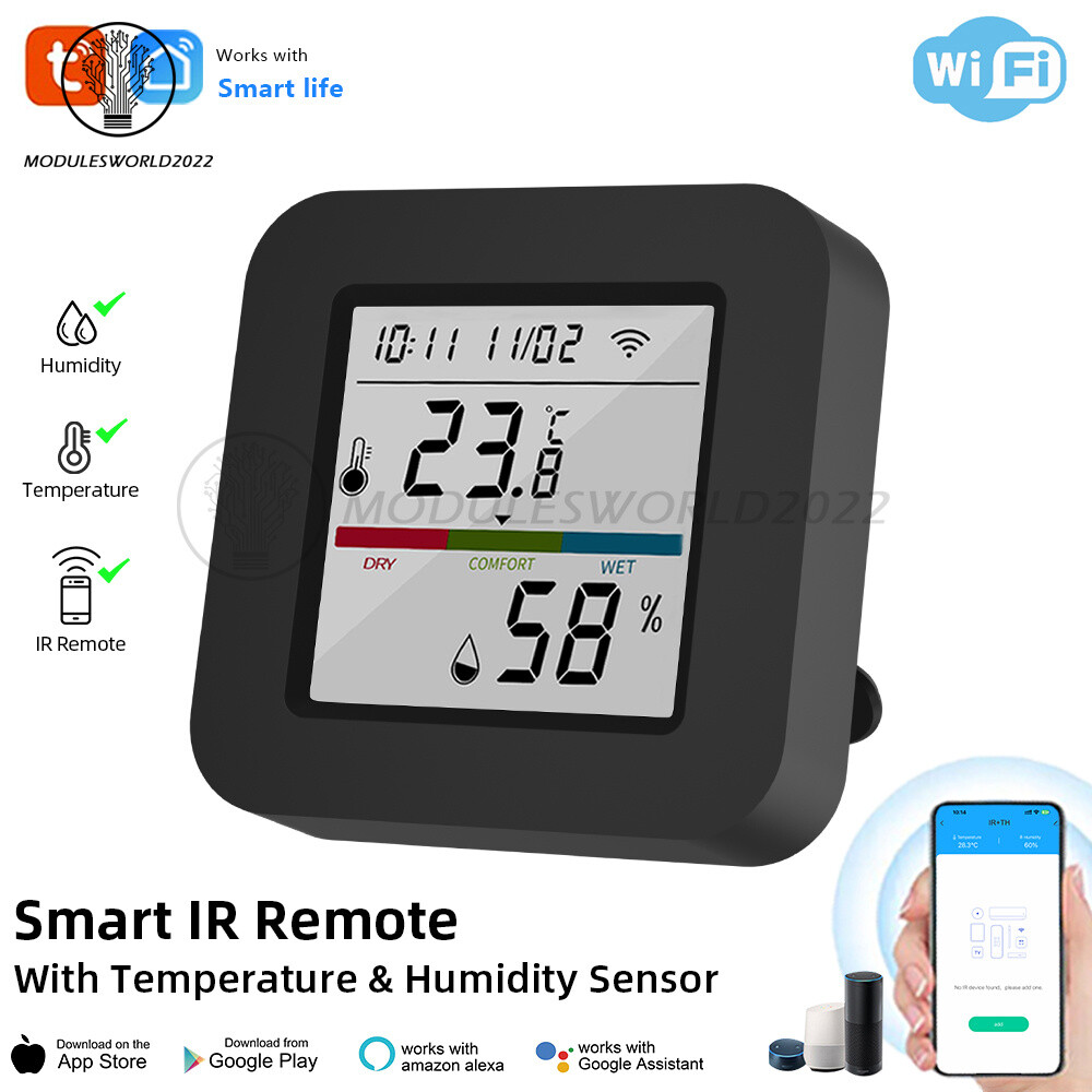 Tuya Smart WIFI Bluetooth Thermo-Hygrometer with IR Remote Controller Function