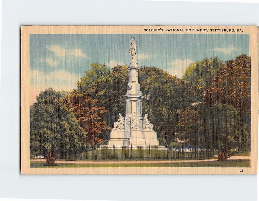 Postcard Soldier's National Monument Gettysburg Pennsylvania USA