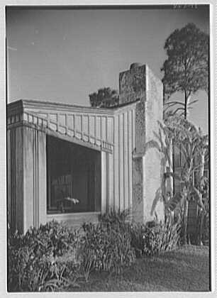 Photo:South Miami Florida Hayes Thomas Residence 1936 Chimney Detail