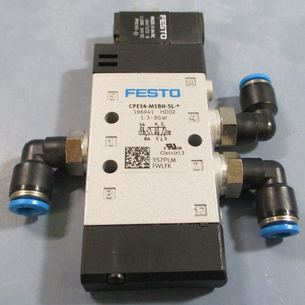 Festo CPE14-M1BH-5L-* Solenoid Valve 1:3-8bar 196941 HD02 MSZE-3-24 DC 5/16