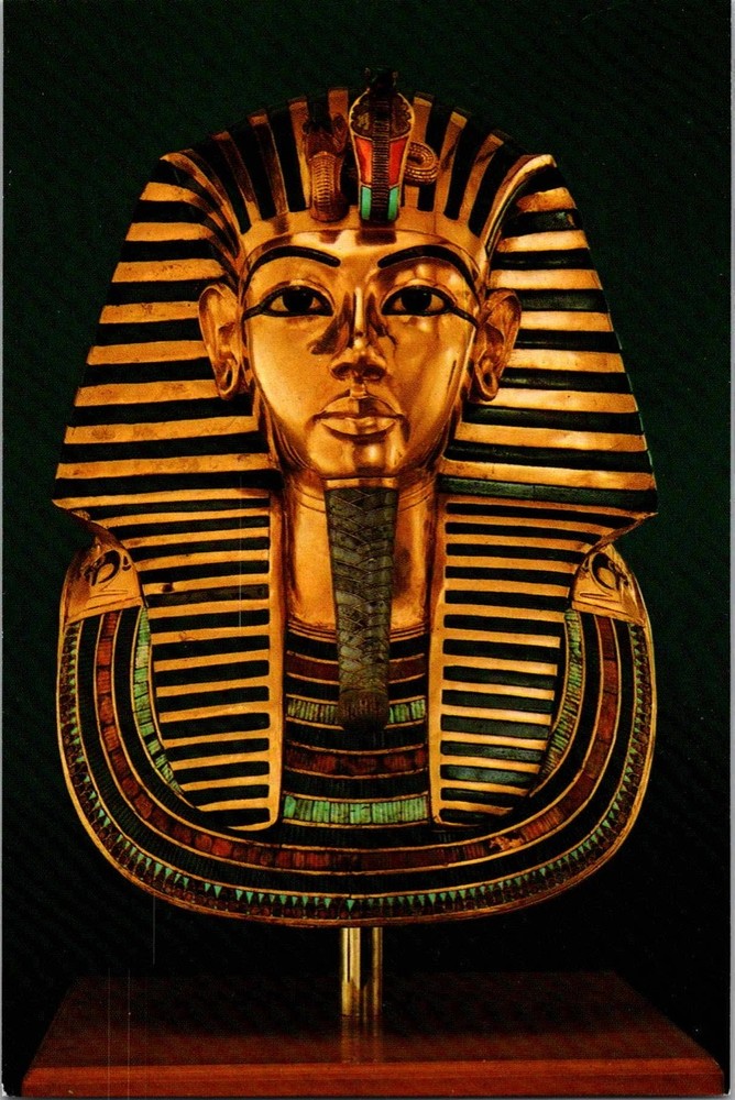 The Gold Mummy Mask Egyptian Museum Cairo Continental Postcard