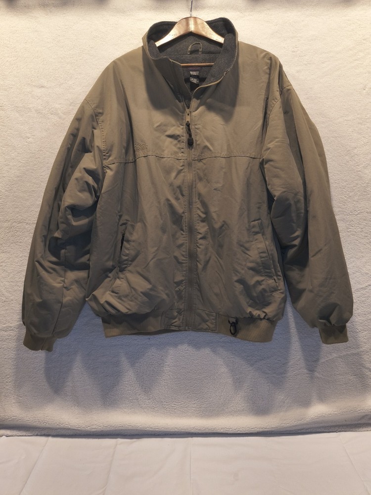Vintage White Sierra Bomber Jacket Mens XXL Beige Fleece Lined 80s 90s Hiking