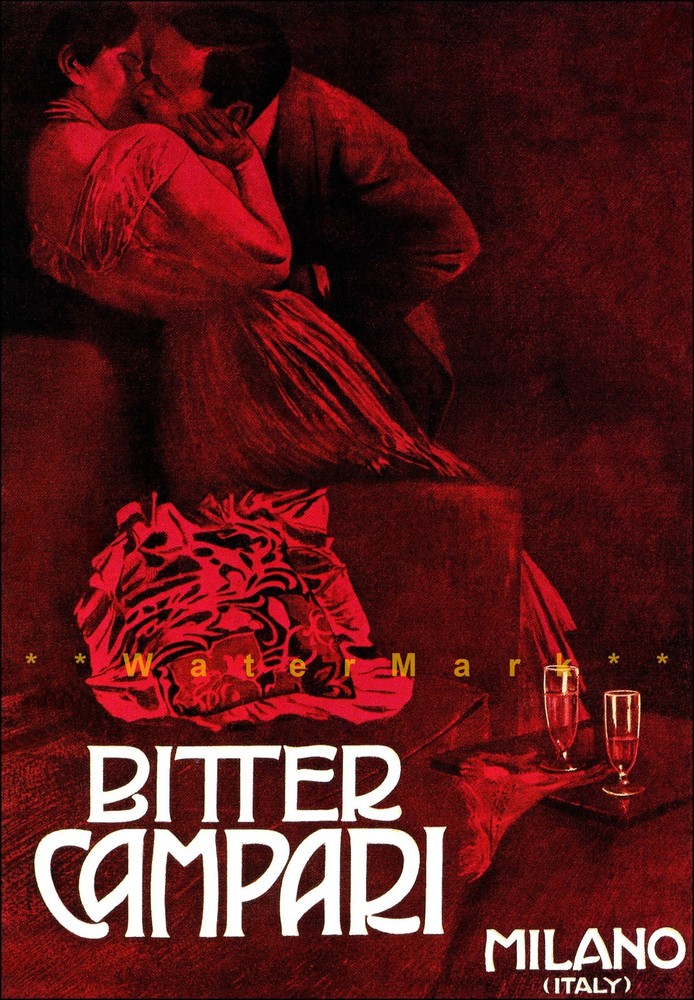 Vintage 1891 Campari Milan Italy Liquor Advertising Art Poster Print  