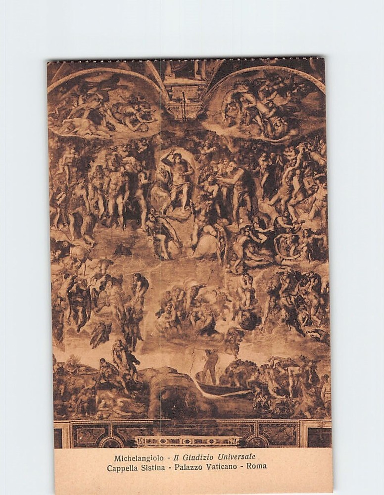 Postcard Il Gindizio Universale By Michelangelo Capella Sistina Rome Italy