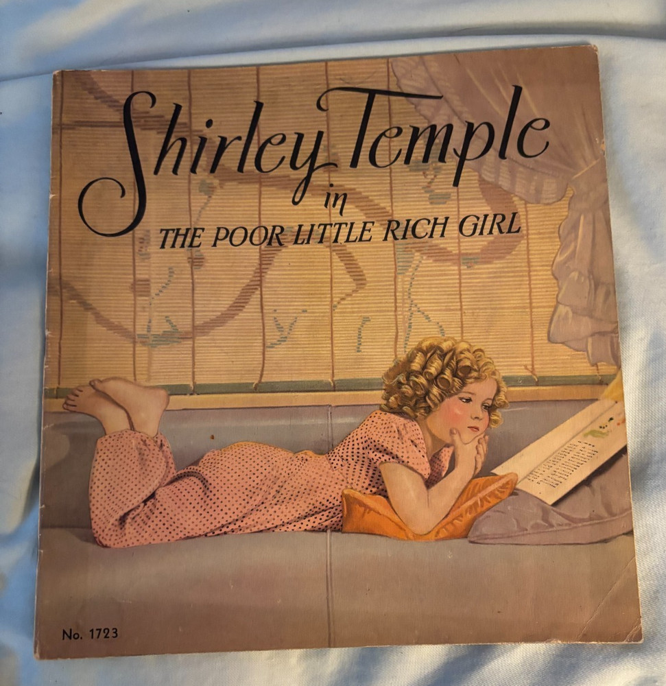 Poor Little Rich Girl - Saalfield movie tie-in oversize paperback Shirley Temple