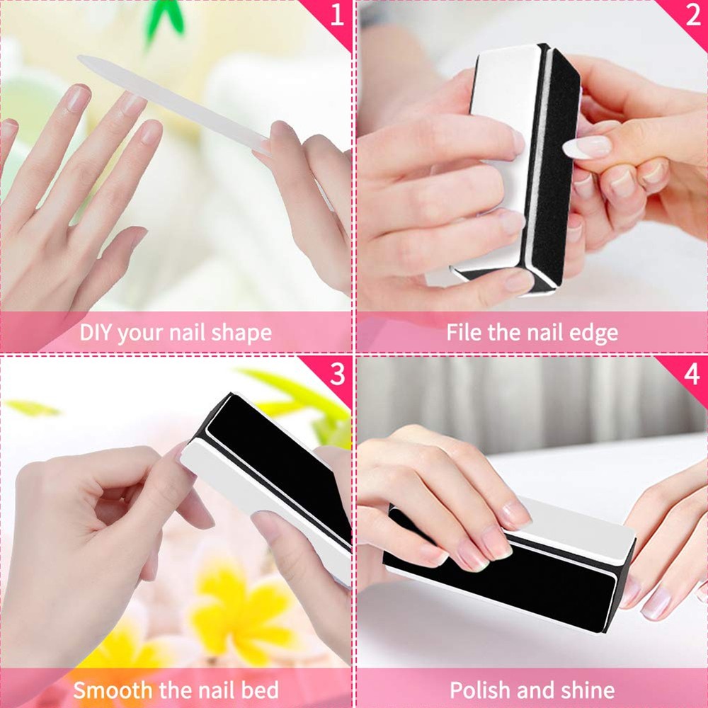 Portable Nail Buffer Block for Home Salon Manicure & Pedicure Sanding Tool