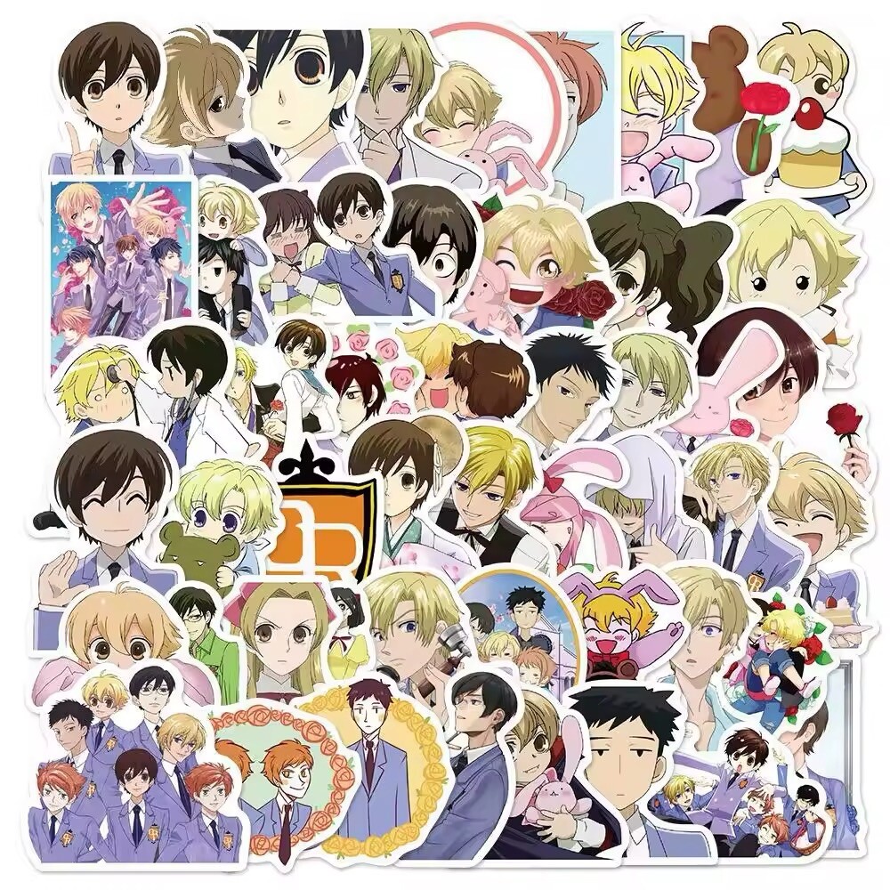 50Pcs Cartoon Ouran High School Host Club Graffiti Stickers Anime Kawaii Decor
