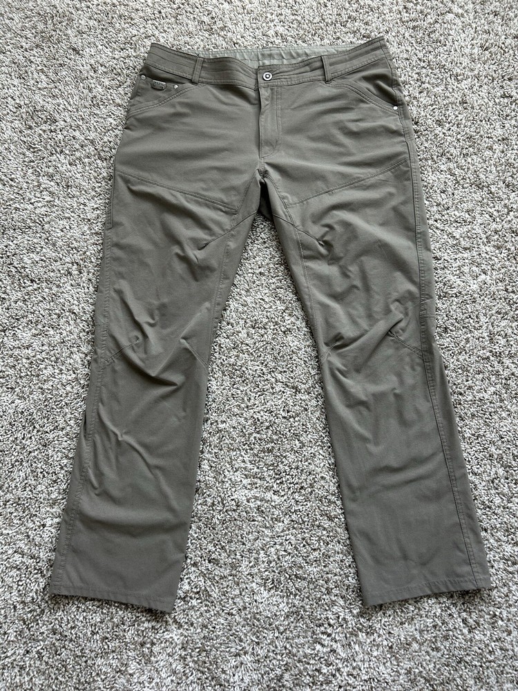 Men’s Kuhl Silencr Outdoor Hiking Pants Size 38x32 Beige Chino Stretchy 5166