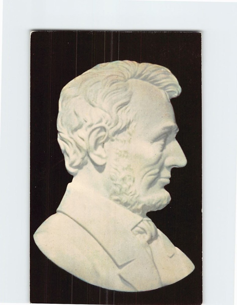Postcard Relief carving of Abraham Lincoln Marble Exhibit Proctor Vermont USA
