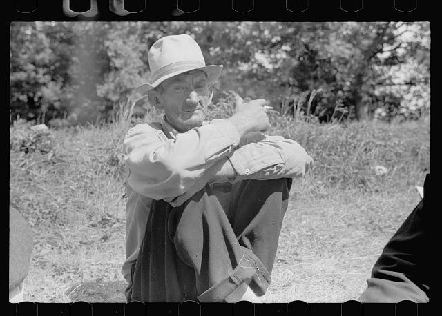 Berrien County Michigan 1940 Migrant Camp John Vachon FSA Man Portrait