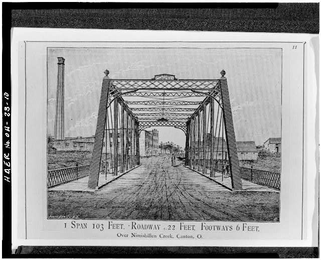 Photo:Canton Ohio 1883 Portal Bridge Over Nimishillen Creek