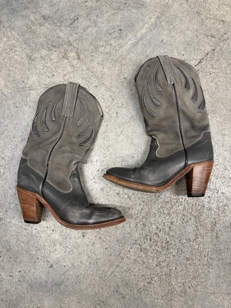 Frye Miranda Lambert's Gray Western Cowgirl Cowboy Country Boots 6.5