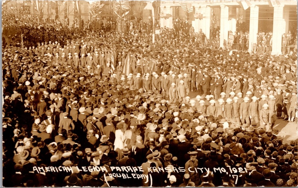 RPPC American Legion Parade Kansas City Missouri 1921 World War I Veterans