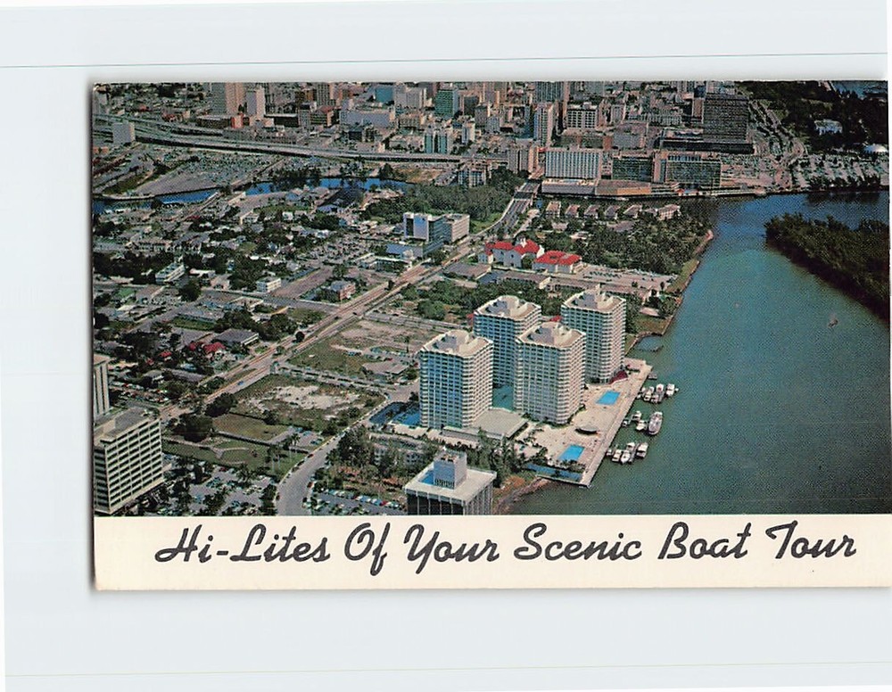 Postcard Aerial View of Miami Florida USA