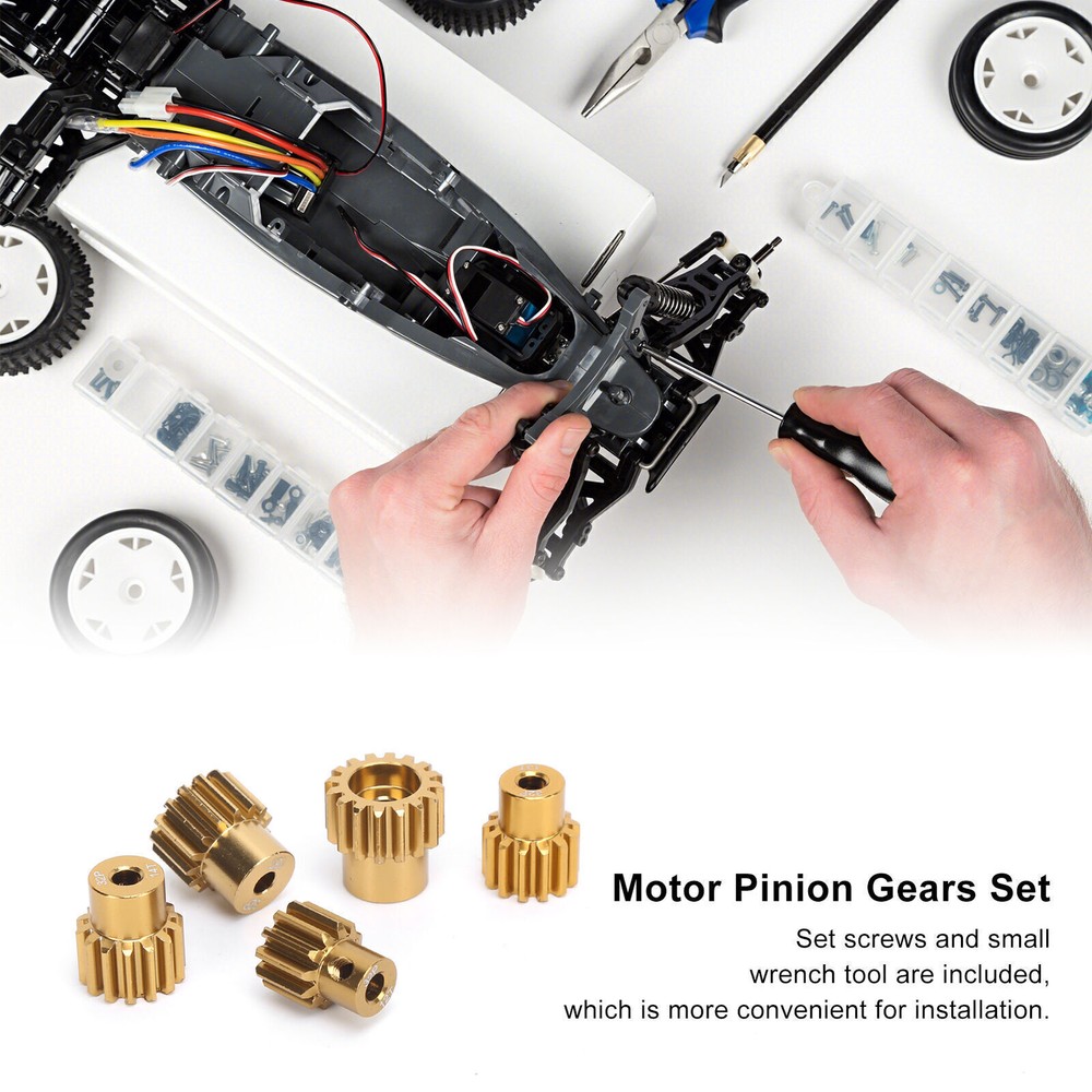 5pcs 32P Pinion Gear Set 12T 13T 14T 15T 16T 3.175mm Shaft Pinion Gears Kit for