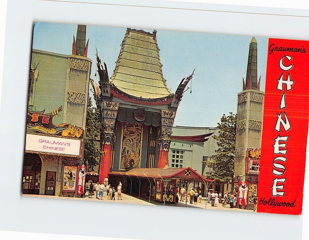Postcard Entrance of  Grauman's Chinese Theatre Hollywood California USA