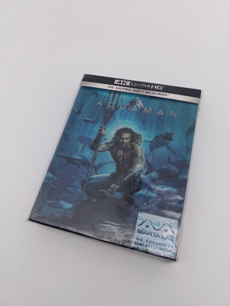 Manta Lab Aquaman 4K Uhd Blu-Ray Steelbook Lenticular Full Slip, New/Sealed