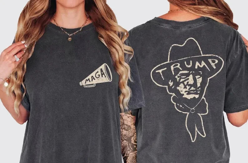 Trump Cowboy Shirt, Western Donald Trump, MAGA TShirt, Election 2024 Shirt, Cons