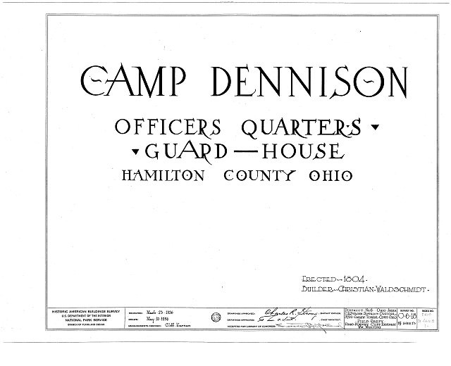 HABS OHIO,31-CAMD,1- (sheet 0 of 15) - Camp Dennison, Officers' Quarters