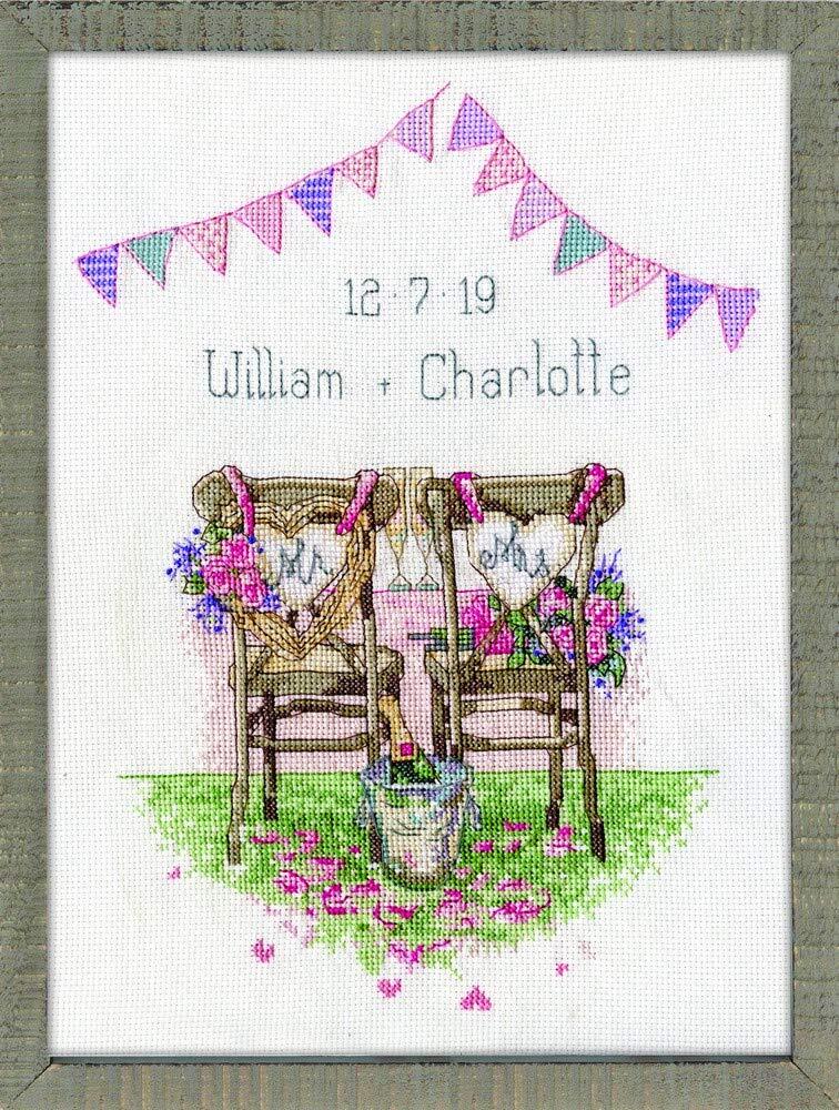 Crafts Wedding Chairs Counted Cross Stitch Kit, Multi-Colour