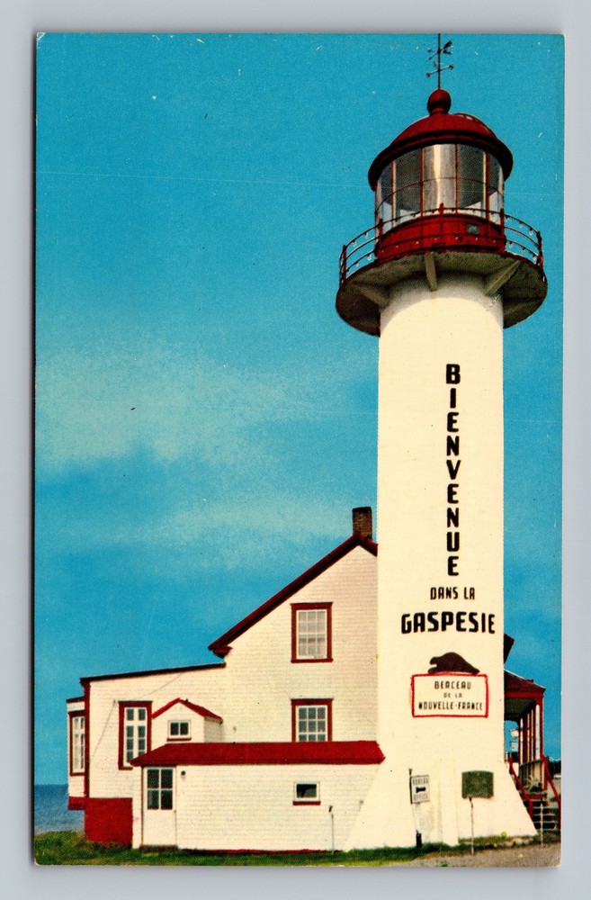 Canada Quebec Matane La Gaspesie Lighthouse Standard Souvenir Vintage Postcard