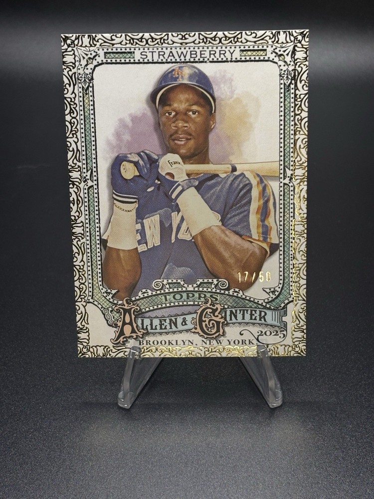 2025 Topps Allen & Ginter Darryl Strawberry Gold Foil Filagree /50 SSP