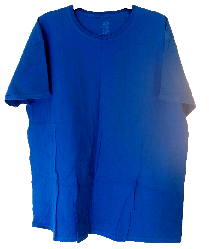 Fruit Of The Loom T Shirt Platinum Mens Size XL Teal Single Stitch 30 x 24x 7