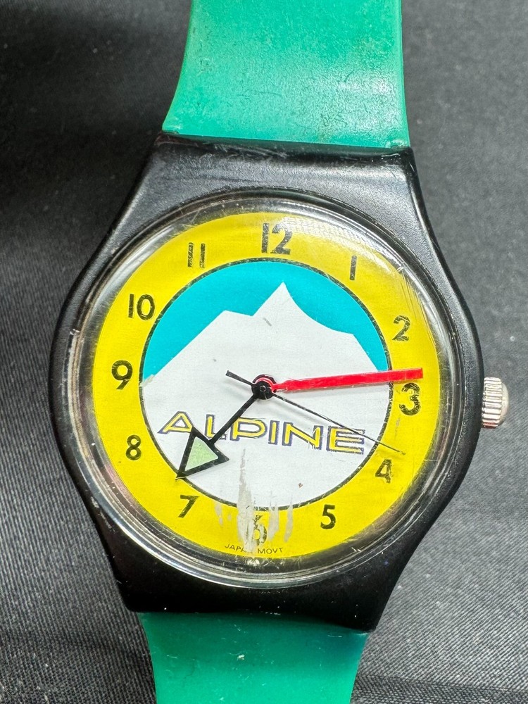 Vintage 1980's Advertising Watch- Alpine Cigarettes -Needs Battery