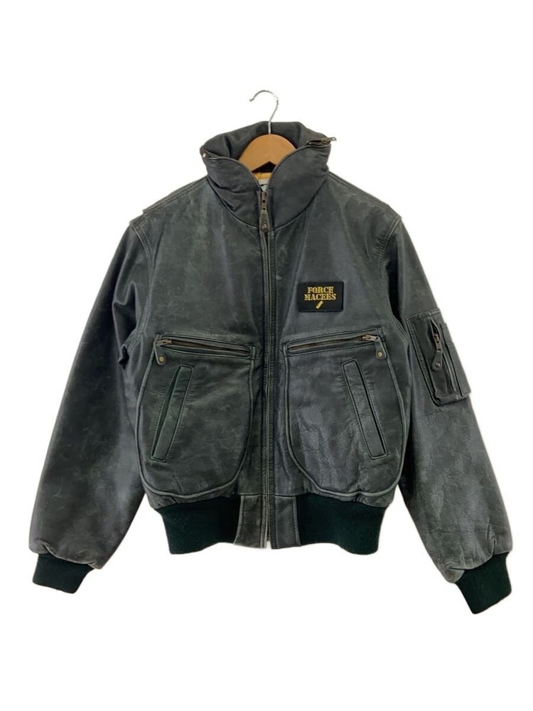 Kadoya Overall Fading/Leather Jacket Blouson/L/Cowhide/Grn// 3505